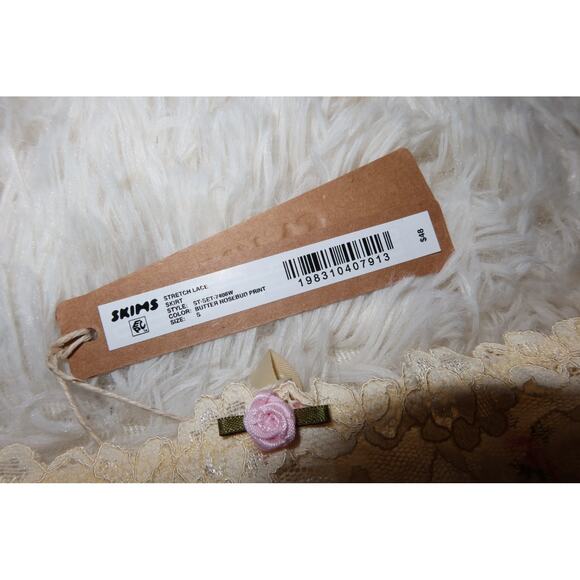 NWT Skims Stretch Lace Mini Skirt Butter Rosebud Print Size S - Picture 8 of 8